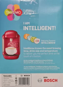 Bosch Tassimo Vivy2 Kapselmaschine TAS1401, Kompaktes Design, Vollautomatisch, Geeignet Für Alle Tassen - Pink 27 Bosch Tassimo Vivy2 Kapselmaschine TAS1401, Kompaktes Design, Vollautomatisch, Geeignet Für Alle Tassen - Pink -Philips Haushaltsgeräte Verkaufsgeschäft e60cd99fdc41b5d9d85b796ecafc156c