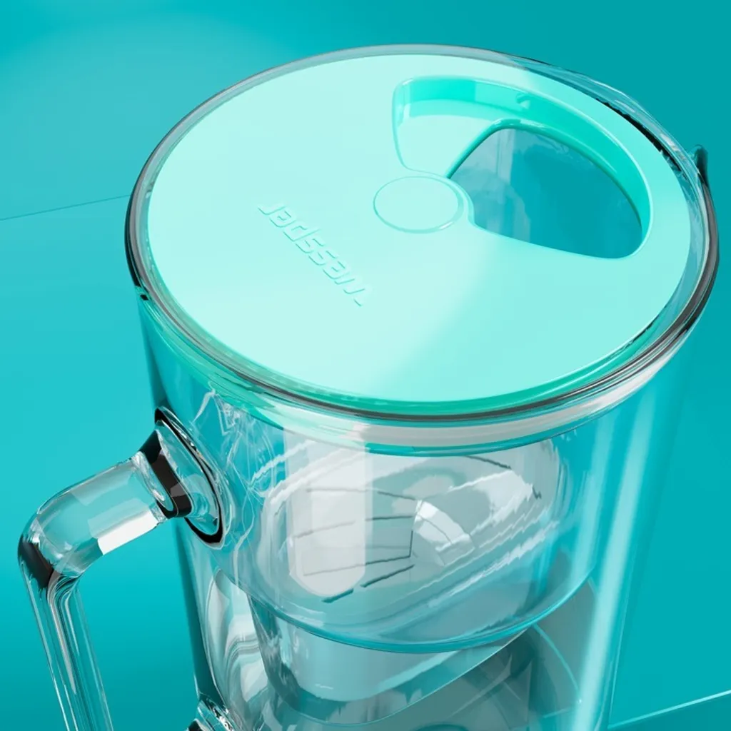 Glas Wasserfilter Wessper Mint Mit 10x Filterkartuschen KANNE & WASSERFILTER 2 Glas Wasserfilter Wessper Mint Mit 10x Filterkartuschen KANNE & WASSERFILTER – Bild 2