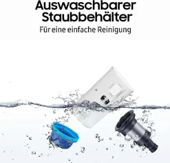 Samsung VS20R9046S3/EV/EN/TR/EF Beutelloser Akku-Handstaubsauger, 550 Watt, Cyclon-Filter, HEPA-Filter, Tierhaarbürste, Turbobürste -Philips Haushaltsgeräte Verkaufsgeschäft e7b562d6be4dee7752dde2a327b78d62