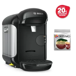 Bosch TASSIMO Vivy 2 Kapselmaschine Schwarz +20 EUR Gutschein** + 1 Caffè Crema Classico XL