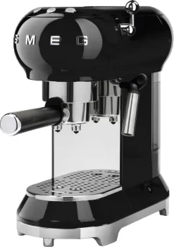 SMEG Espresso Kaffeemaschine Schwarz ECF01BLEU
