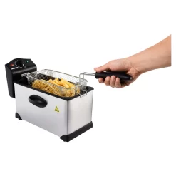 MEDION MD 18084 Fritteuse (2.000 Watt, 3L Ölbehälter, Hochwertiges Edelstahlgehäuse, Temperatureinstellung Bis 190° C) Silber -Philips Haushaltsgeräte Verkaufsgeschäft ef8f78d004877754d9147fbaf62d9162