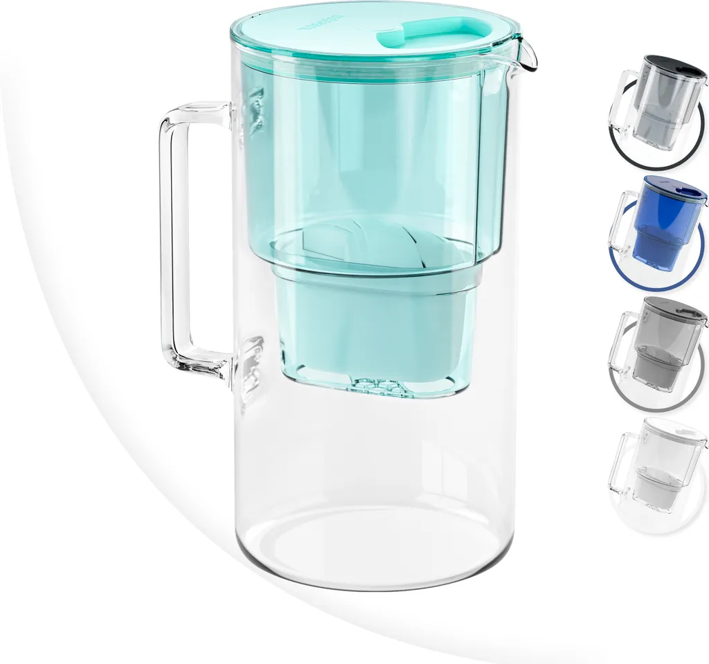 Wessper Wasserfilter CrystalLine Mint 2,5L Und 1 AquaMax Filterkartusche 1 Wessper Wasserfilter CrystalLine Mint 2,5L Und 1 AquaMax Filterkartusche