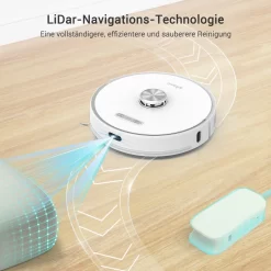 Ultenic T10 Saugroboter Mit Absaugstation, 3000Pa Saugroboter Mit Wischfunktion, Laser Navigation Saugroboter, Mehrstöckige Kartierung Staubsauger Roboter, Roboterstaubsauger Ideal Für Teppiche -Philips Haushaltsgeräte Verkaufsgeschäft f30b427a00296f77d92a57d3d0ab1249