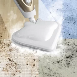 CLEANmaxx Dampfbesen - Mit Knickgelenk - Gold/weiß Dampfreiniger Steam Hygiene Fliesen Küche Bad Reinigung -Philips Haushaltsgeräte Verkaufsgeschäft f5e495ee3a0d7b71f8db8918020bfb0c