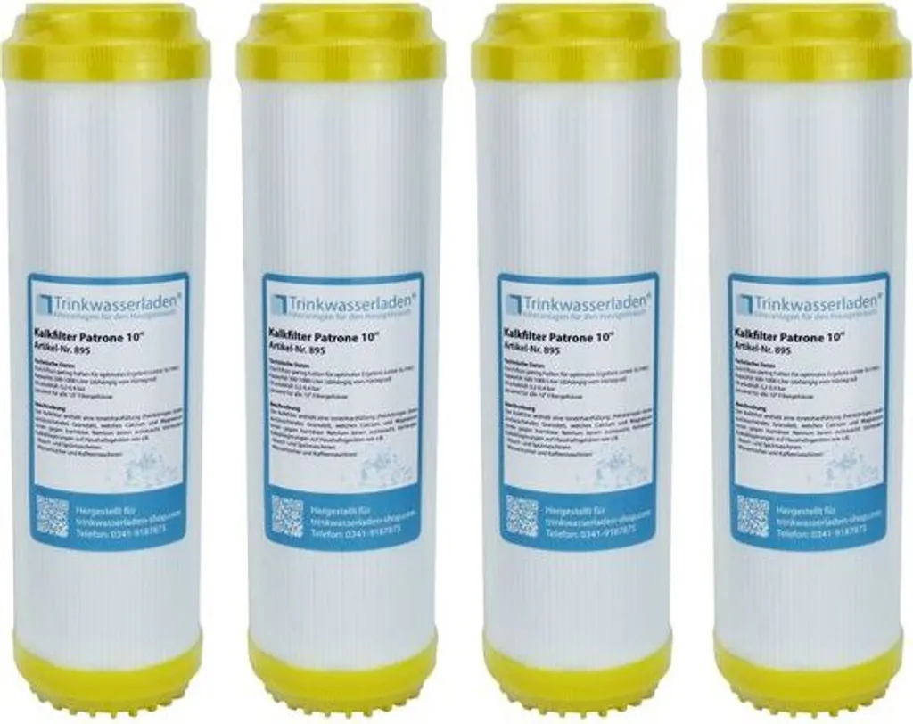 4x Kalkfilter 10' Wasserfilter Enthärtung Antikalk Ionenaustausch 1 4x Kalkfilter 10' Wasserfilter Enthärtung Antikalk Ionenaustausch